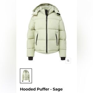 The Very Warm Sage Hooded Puffer Jacket